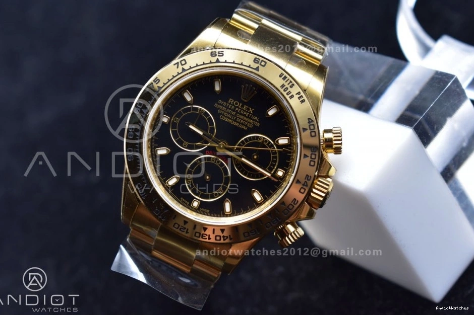 on Best Clean YG 415 V 116505 SA4130 Edition 1:1 Bracelet Daytona Dial Black Vibrant 0307